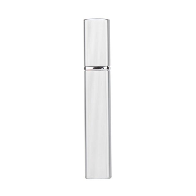 Chai chiết nước hoa 10ml vỏ nhôm vuông ruột thủy tinh trong suốt - lọ chiết nước hoa 10ml thủy tinh dạng xịt
