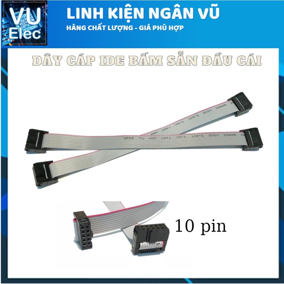 Dây Cáp IDE 2.54MM Từ 10P Đến 40P bấm sẵn đầu cái