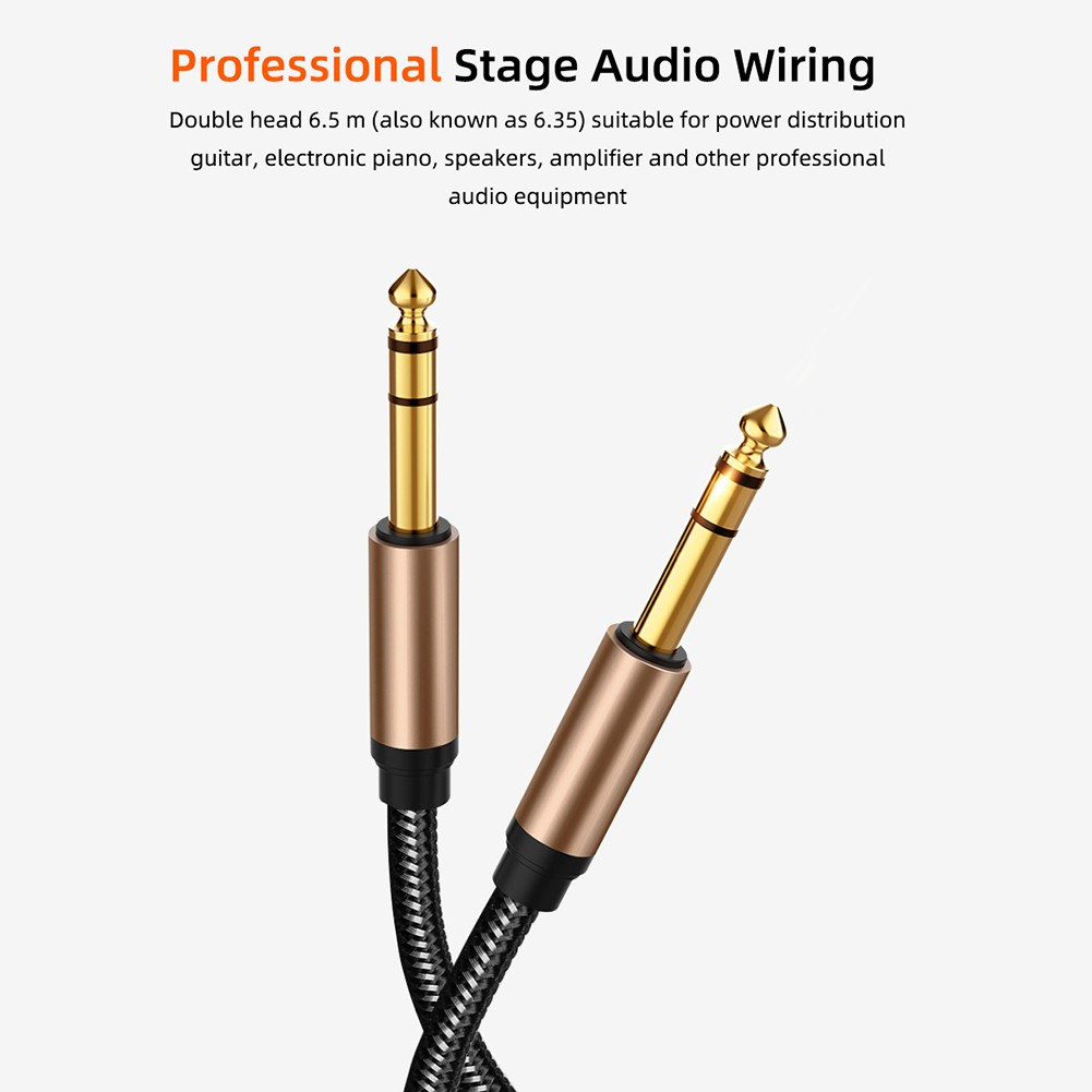 [SPM]1 x Audio Line 6.5mm Alloy shell Auxiliary Cable Plug and play Audio Line