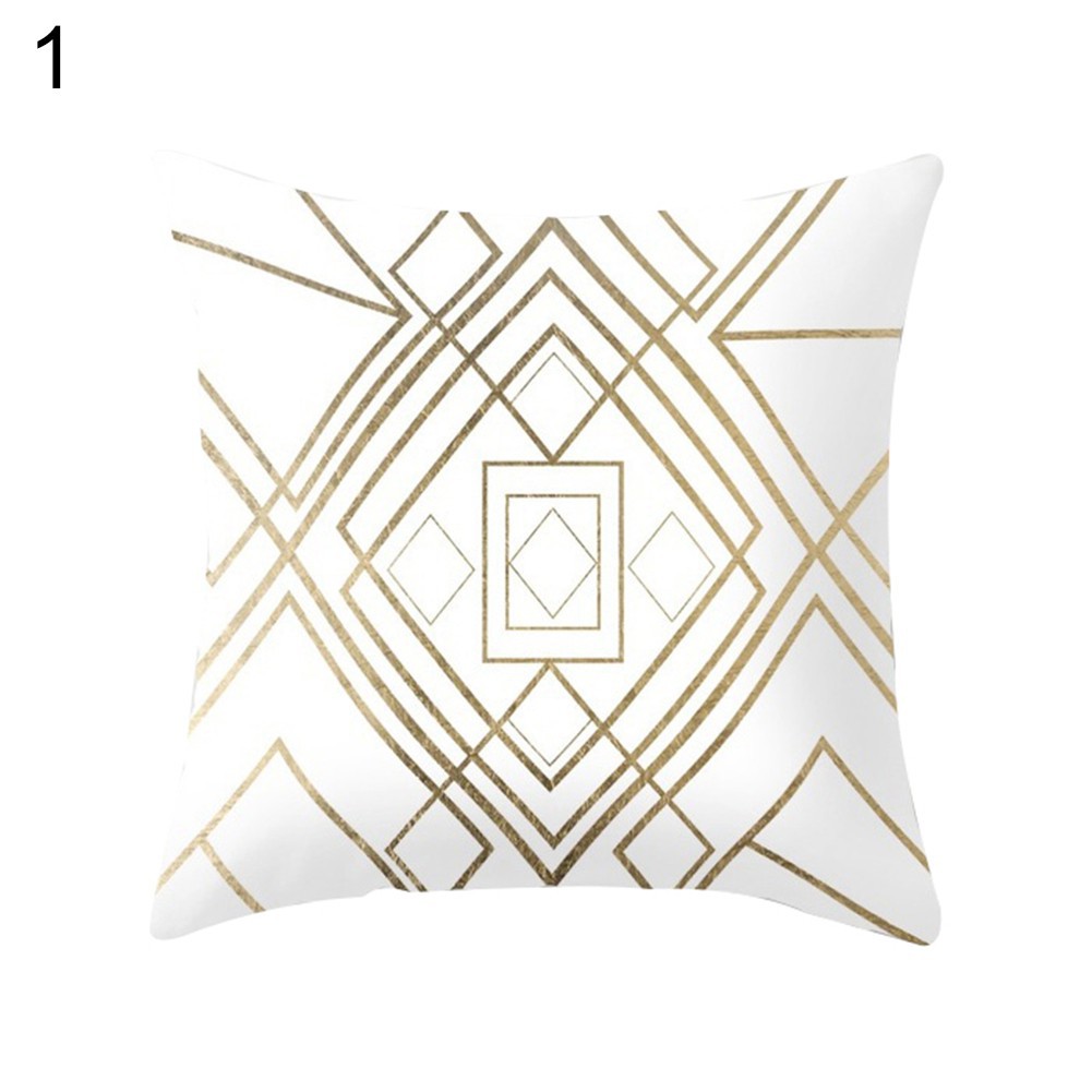 Vỏ gối họa tiết tông vàng sang trọng cho ghế sofa