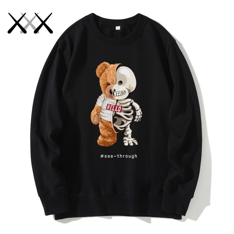 Áo Sweater phong cách Ulzzang Hàn Quốc tay dài họa tiết in hình Gấu Teddy cá tính CoolZ CZ605 | WebRaoVat - webraovat.net.vn