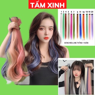Kẹp light tóc giả xoăn + thẳng nhiều màu hót hít