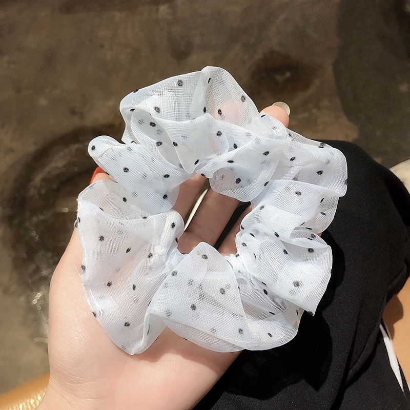 Dây buộc tóc chấm bi nhỏ -INS Scrunchies