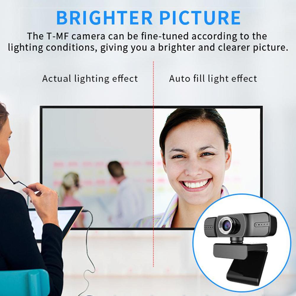 Quay video HD 1080P USB Webcam với micrô kép cho máy tính PC Văn phòng tại nhà Bài học trực tuyến Nguồn cung cấp