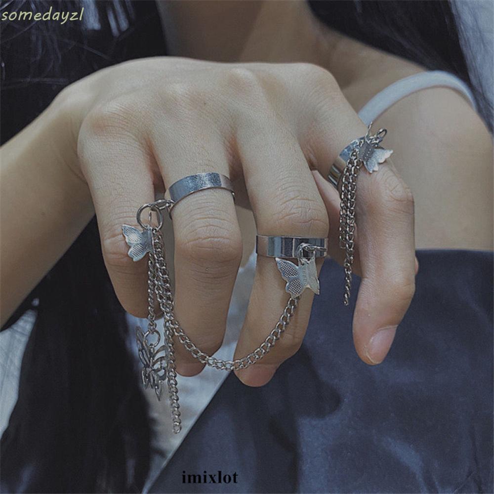 Nhẫn Đeo Tay Hình Bướm Đính Đá Thời Trang