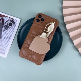 Ốp iphone da Kèm tim dành cho Iphone 12Pro Max / 11 Pro Max
