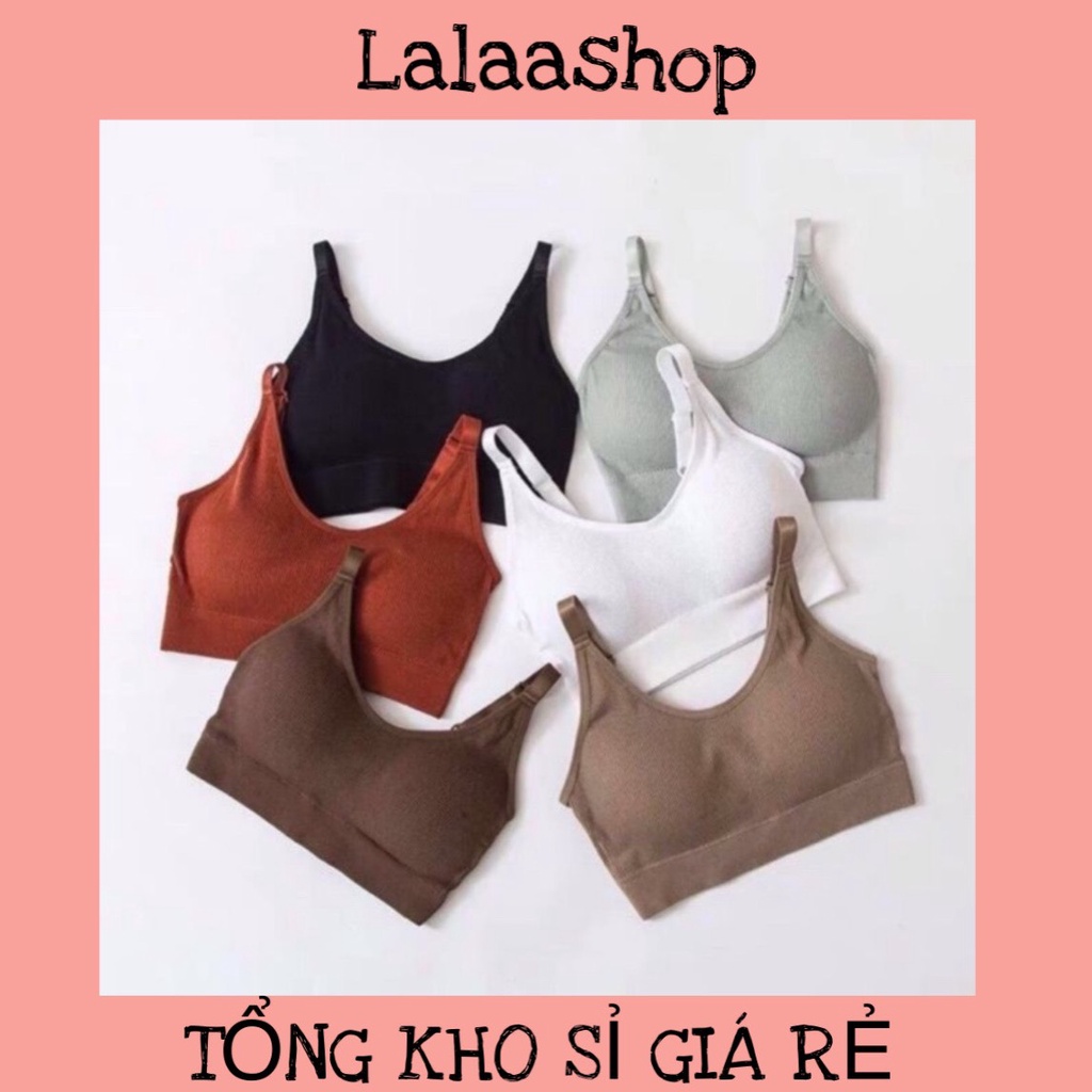 🌸 FREESHIP 🌸Áo Bra Gân Tăm Tập Gym, Yoga, Năng Động Thể Thao Không Gọng Có Đệm Ôm Nâng Ngực 1811 LALAASHOP