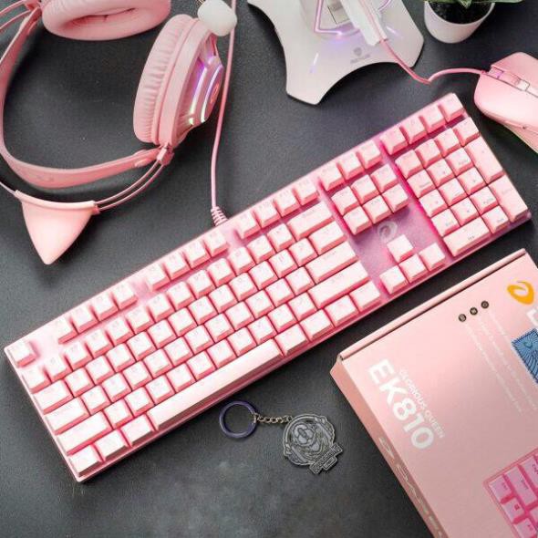 Combo Bộ Bàn Phím + Chuột + Tai Nghe + Lót Di Chuột Màu Hồng DAREU - Bộ bàn Phím Chuột Gaming Màu Pink | BigBuy360 - bigbuy360.vn