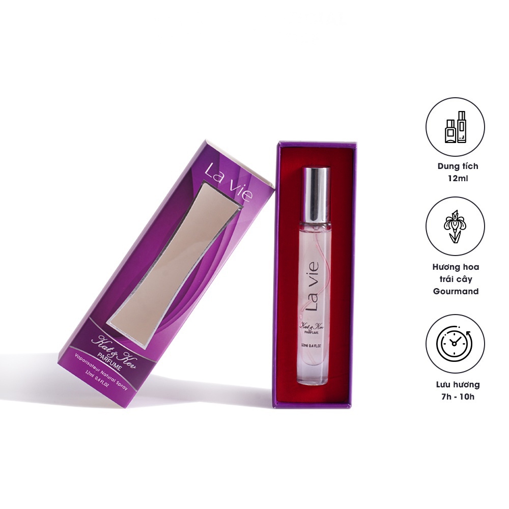 Nước hoa nữ Lavie Kat &amp; Kev Parfume hương thơm tươi trẻ  / Dầu thơm nữ chiết xuất tự nhiên thơm lâu (Chai 12ml)