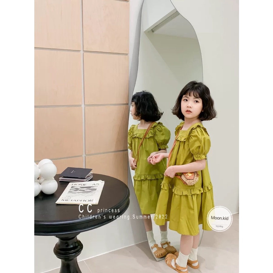 Váy ren đầm công chúa hai lớp cao cấp cho bé gái từ 8-20kg