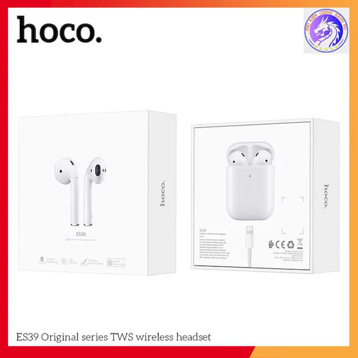 [Kèm Bao Da Chống Bẩn] Tai Nghe Bluetooth V5.0 Hoco ES39 Có Mic - Cảm Ứng TWS - Cửa Sổ Pop up - Sạc Không Dây - BH 1 Năm