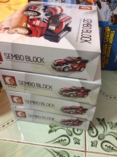 Mẫu Lego SemBo Block 607012 Xe Đua (216 mảnh)