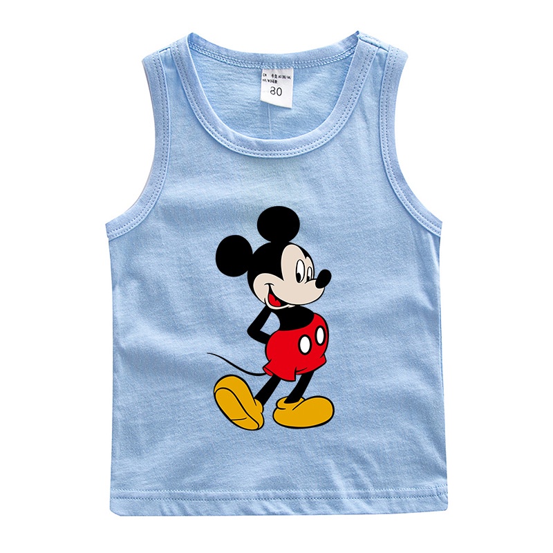 ÁO  BA LỖ  HÌNH MICKEY CHẤT COTTON MỀM MÁT CHO BÉ  TRAI BÉ  GÁI