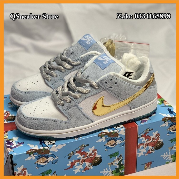 ✔️Giày SB Dunk Low ean Cliver Xanh Dương Logo Bóng Fullbox✔️