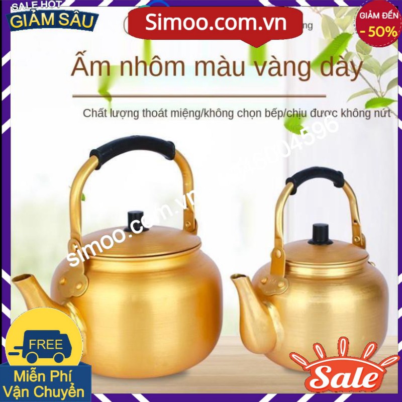 💥 ⚡ SẢN PHẨM CHÍNH HÃNG 💥 ⚡Ấm nhôm vàng, nhôm, rượu gạo Hàn Quốc, rượu, đun nước dùng gas
