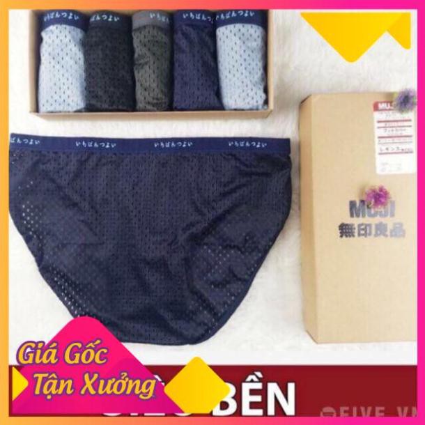 Combo 2 QUẦN SỊP TAM GIÁC MUJI THÔNG HƠI,QUẦN SỊP NAM,QUẦN LÓT NAM,QUẦN LÓT TAM GIÁC