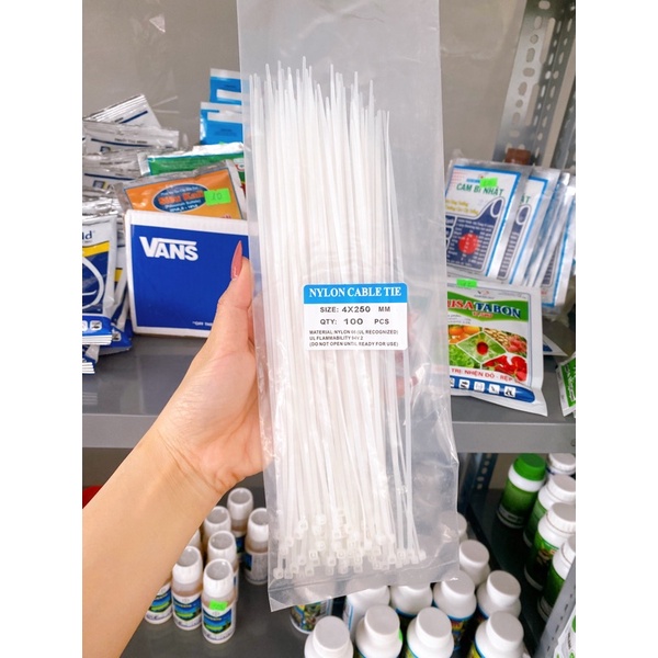 100 DÂY THÍT, DÂY RÚT SIZE 4x250mm