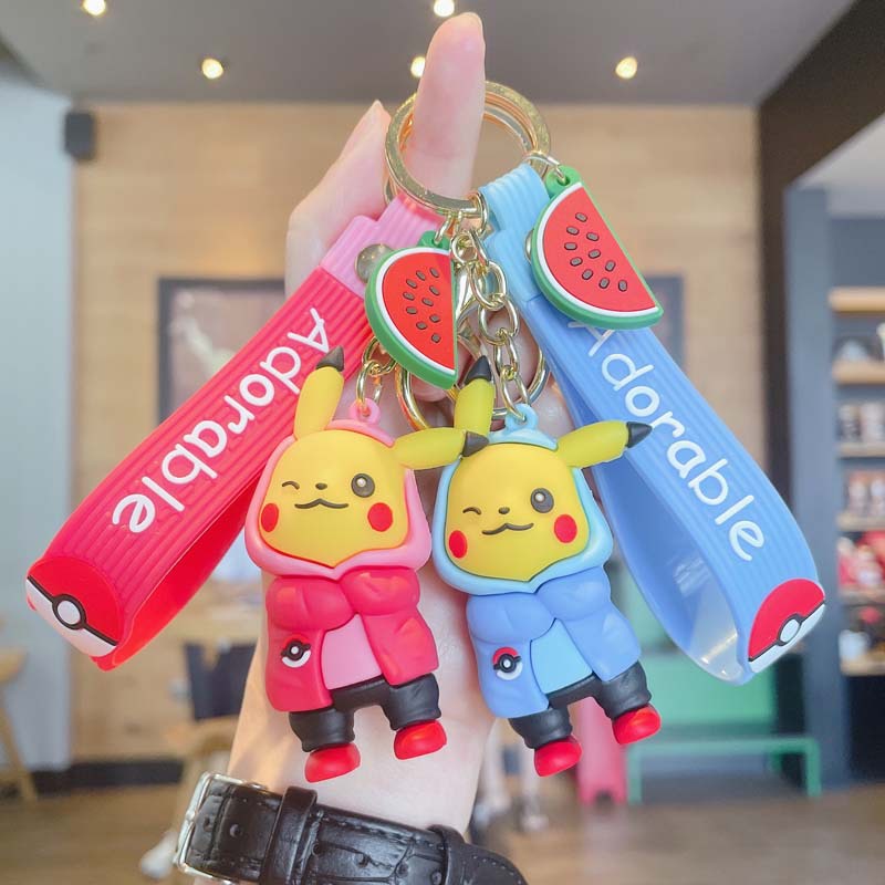 Móc Khóa Hình Pikachu Dễ Thương Dùng Trang Trí Túi Xách/ Chìa Khóa