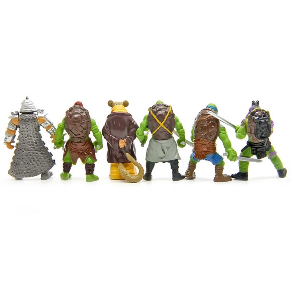 Set 6 Mô Hình Đồ Chơi Nhân Vật Hoạt Hình Ninja Rùa Đáng Yêu