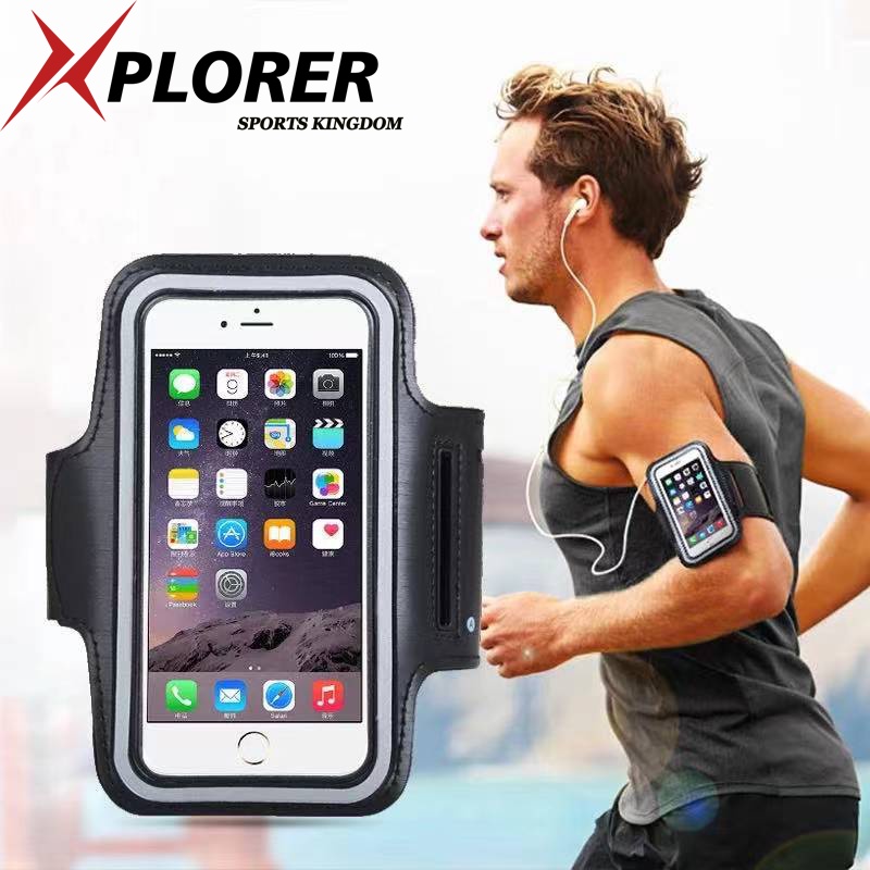Túi Đựng Điện Thoại Đeo Tay Thể Thao Chống Nước Cảm Ứng Phản Quang Cho iPhone Samsung
