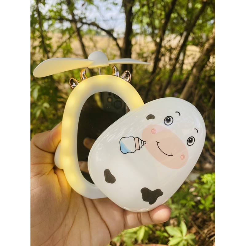 Quạt thú 3in1 kèm gương, đèn led, quạt | BigBuy360 - bigbuy360.vn