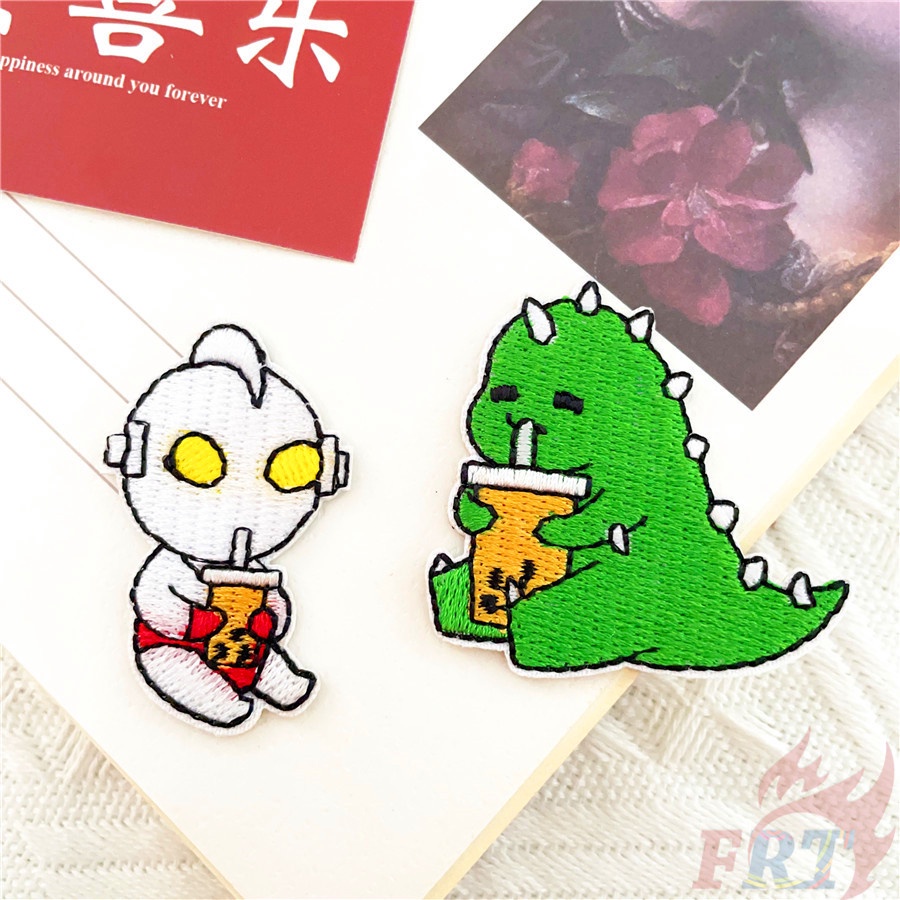 ☸ Miếng Dán Ủi Hình Quái Vật Hoạt Hình Dễ Thương ☸ 1 Sticker Ủi Thêu Hình Huy Hiệu