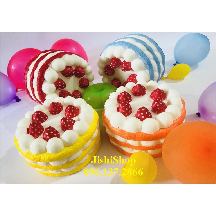 ( GIÁ SỈ )Squishy bánh gato 6 dâu nhìn là muốn ăn |shopee. Vn\Shopgiayred