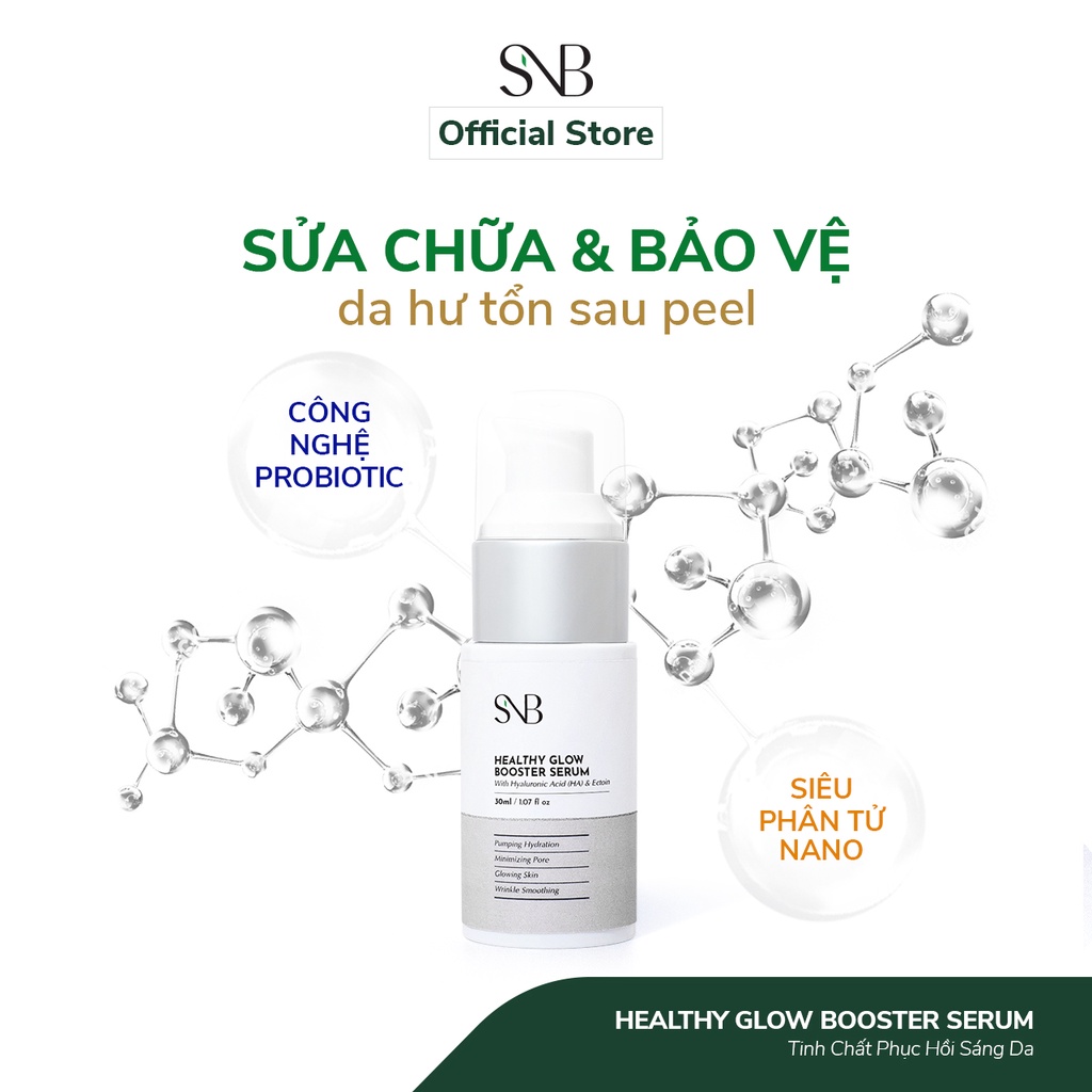 Bộ Sản Phẩm Dưỡng Da Mịn Màng SNB , Gồm Nước Dưỡng Water Bo.mb Lotion , Serum Sáng Da HEALTHY GLOW BOOSTER