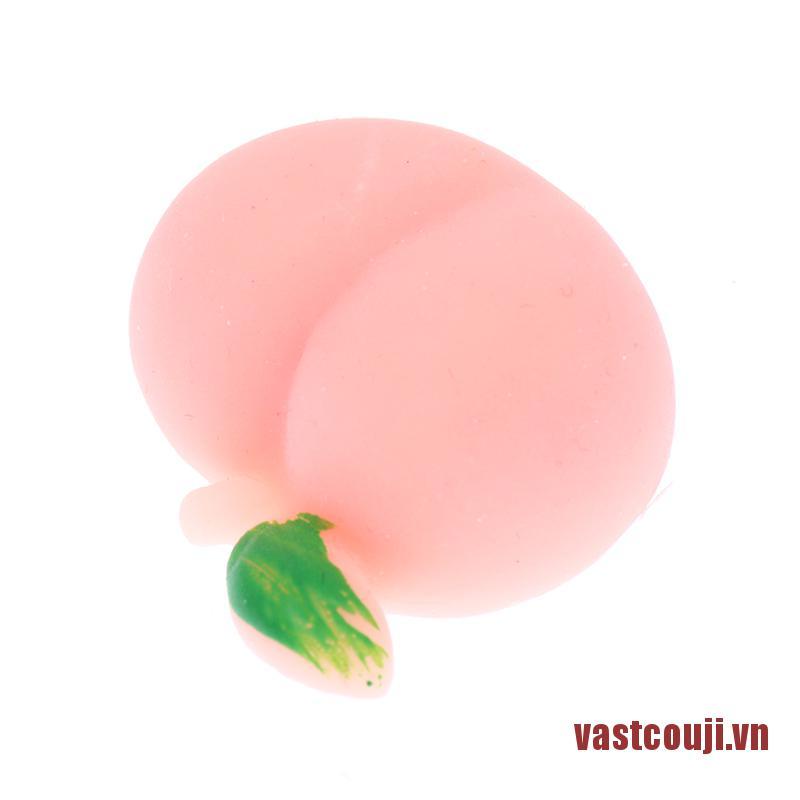 Vastcouji Set 2 Đồ Chơi Bóp Nén Bằng Silicon Mềm Hình Mông Quả Đào Đáng Yêu
