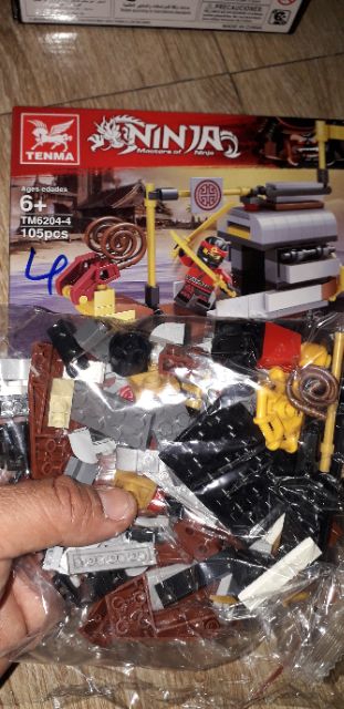 Combo 4 hộp Lego Ninjago Ngôi Đền thiêng 6204 trọn bộ