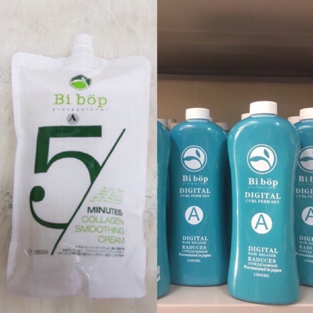 Ép 1 Lần Bibop Collagen 1000ml - Duỗi tóc 1 lần không cần thuốc dập lần 2