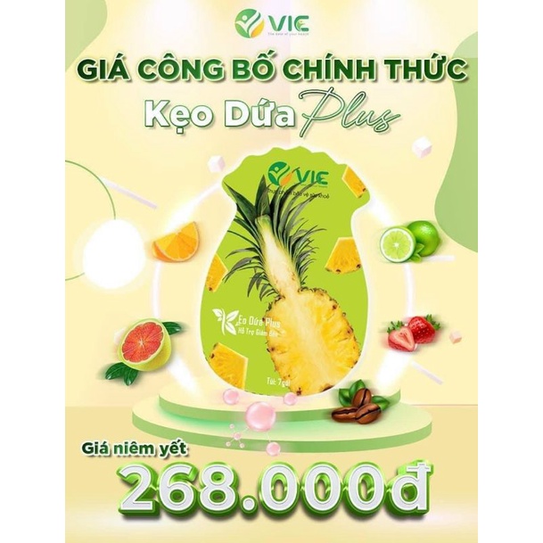 CHÍNH HÃNG - KẸO DỨA VIC 7 VIÊN GIẢM CÂN, ĐẸP DA