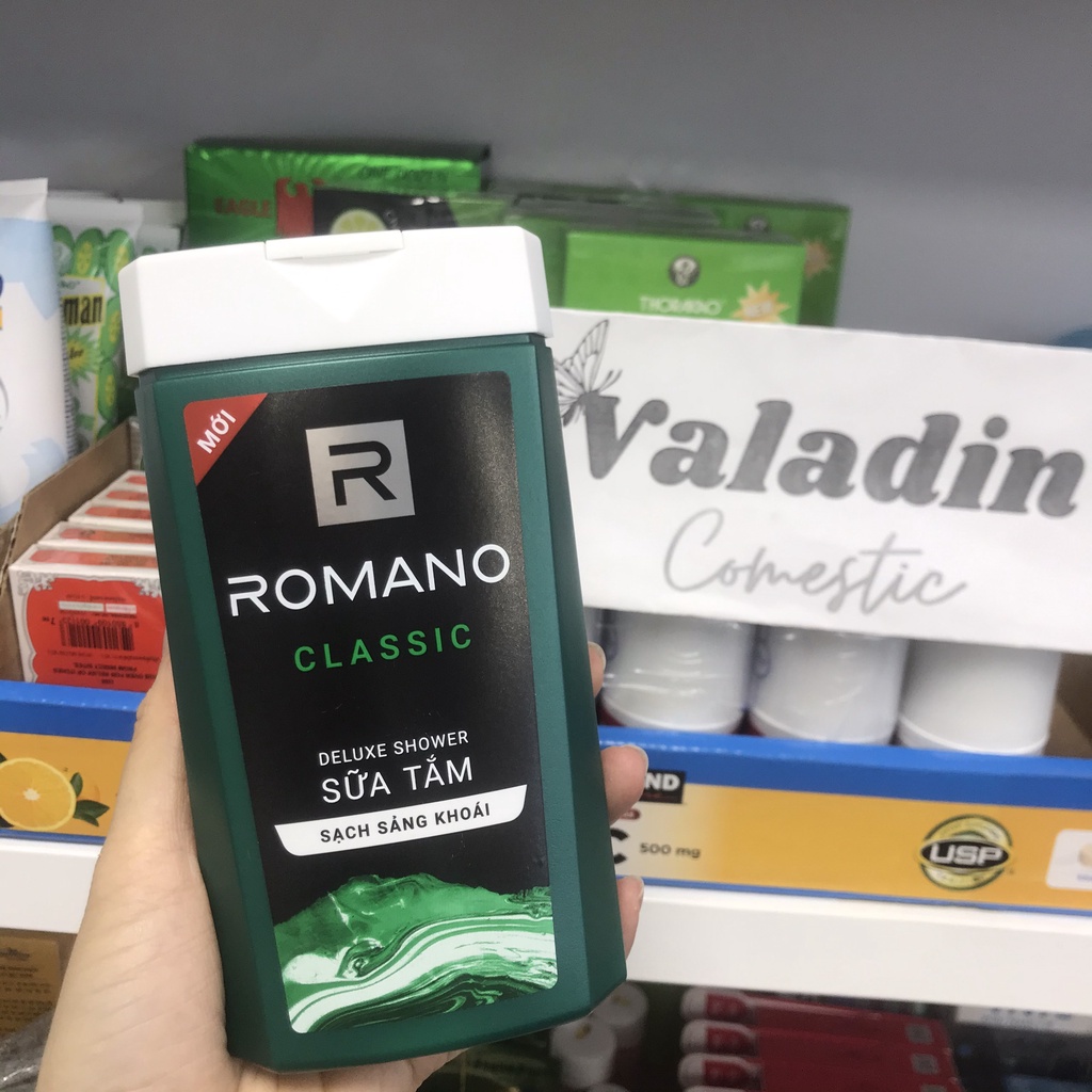 Sữa tắm Romano Classic Nam sạch sảng khoái 180g - 650g