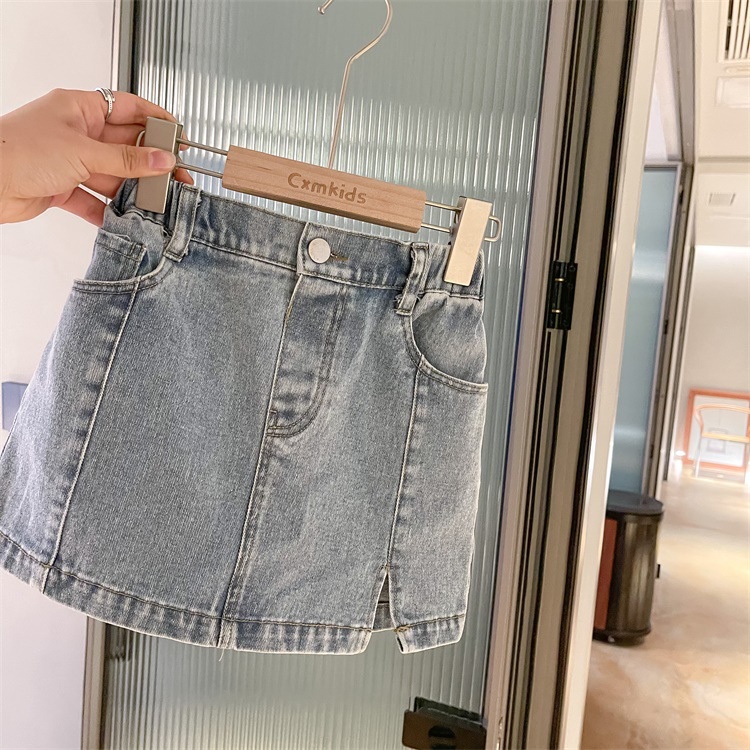 VÁY JEAN BÉ GÁI 3 - 14 tuổi, Đồ quảng châu cao cấp, jean mềm. Có size 14-42kg. VÁY JEAN CHỮ A DÁNG NGẮN