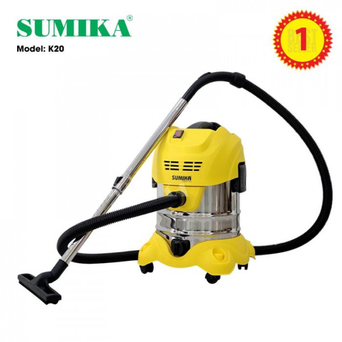 Máy hút bụi công nghiệp Sumika K20, 20L, 1600W, Có thể hút nước, Motor Ametek của Mỹ, Tầng lọc HEPA