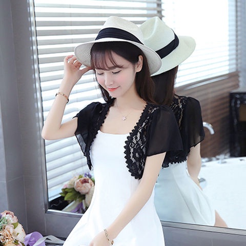 Áo Khoác Voan Chống Nắng Phối Ren Thời Trang Dành Cho Nữ