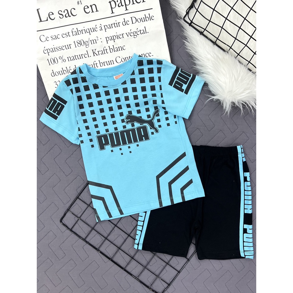 Đồ bộ bé trai cotton ngắn tay 20-37kg Jennie kids J475