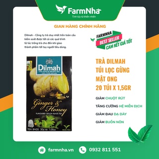 Trà dilmah ginger & honey túi lọc 30g 20 túi x 1.5g - tinh hoa trà sri lanka