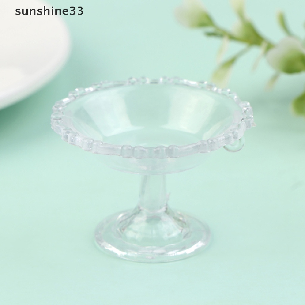 SU 1Set 1:12 Dollhouse Miniature Dessert Pan Cake Stand Fruit Tray W/Fruit DecorToy n