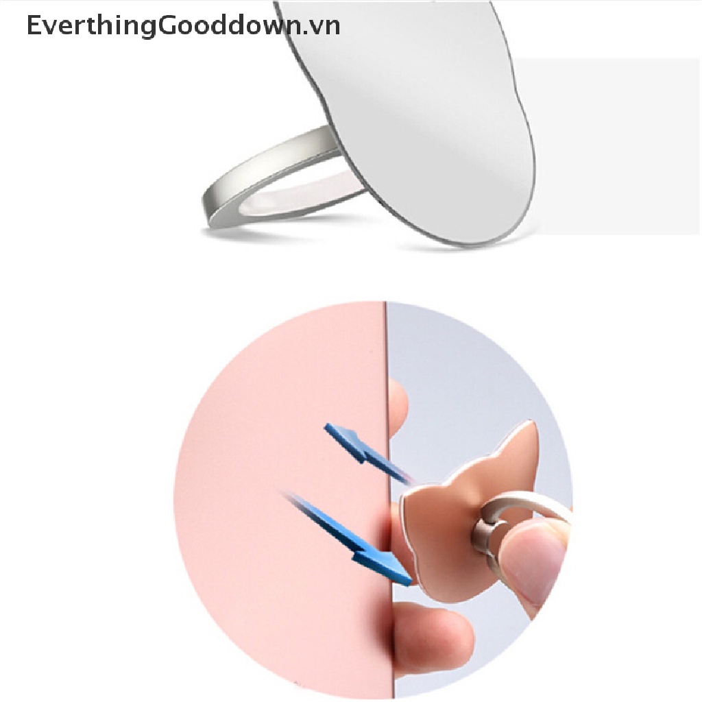 Everthinggooddown Cat Holder Động Vật 360° Giá Đỡ Điện Thoại Dạng Nhẫn Đeo Tay Tiện Lợi
