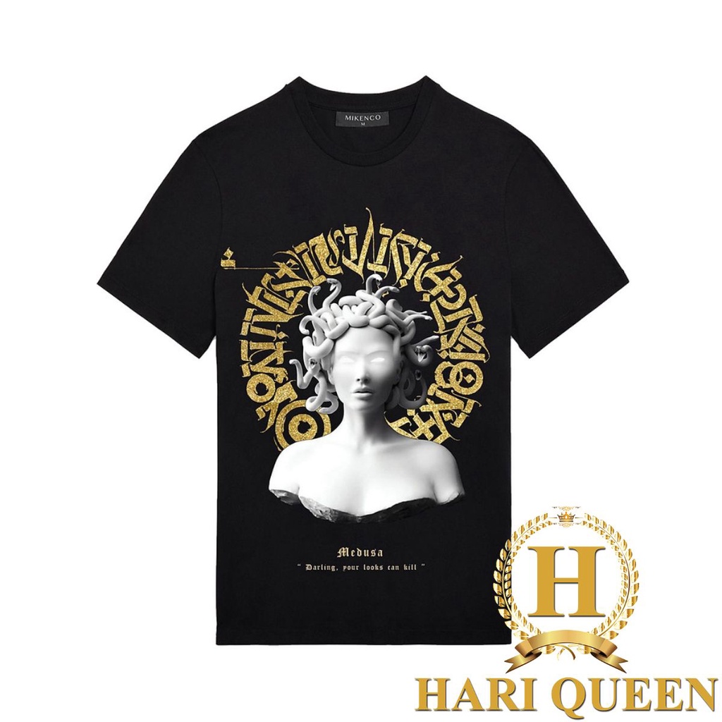 Áo thun Unisex nam nữ Medusa Nữ Thần form rộng đẹp tay lỡ kiểu hàn quốc vải cotton HARI in hoạ tiết