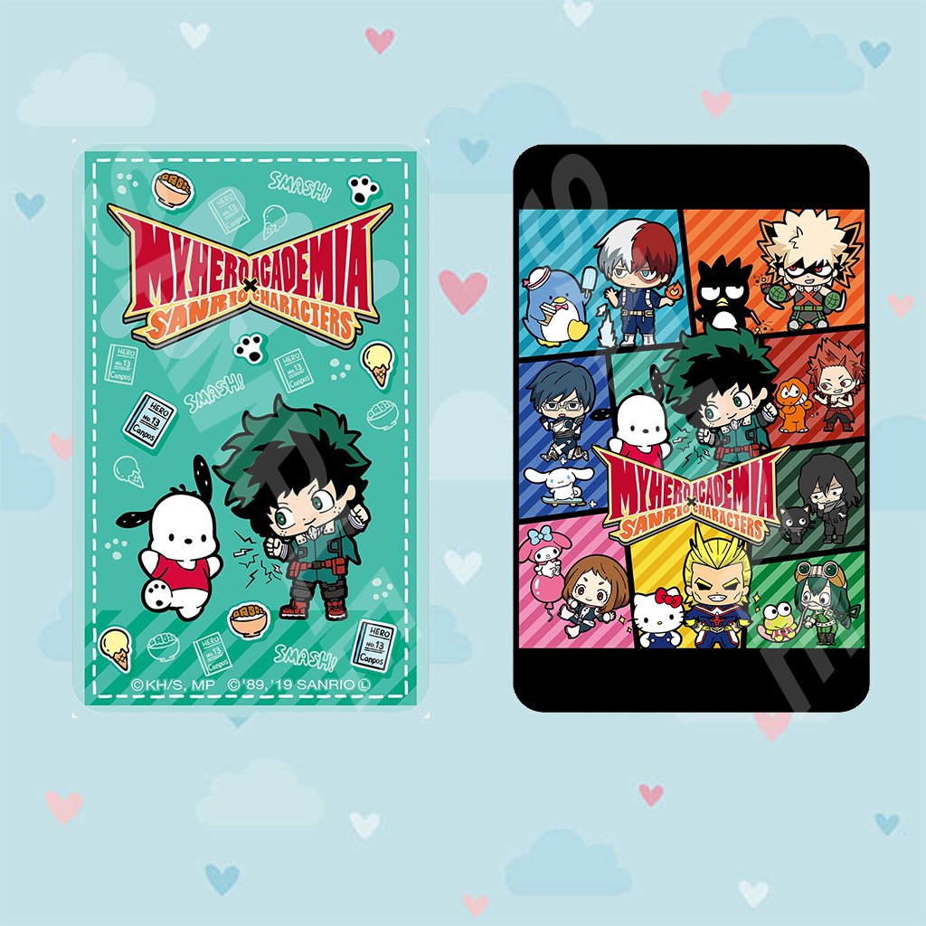 Ảnh card bo góc in hình BOKU NO HERO ACADEMIA X SANRIO Học Viện Anh Hùng 5*8cm anime chibi
