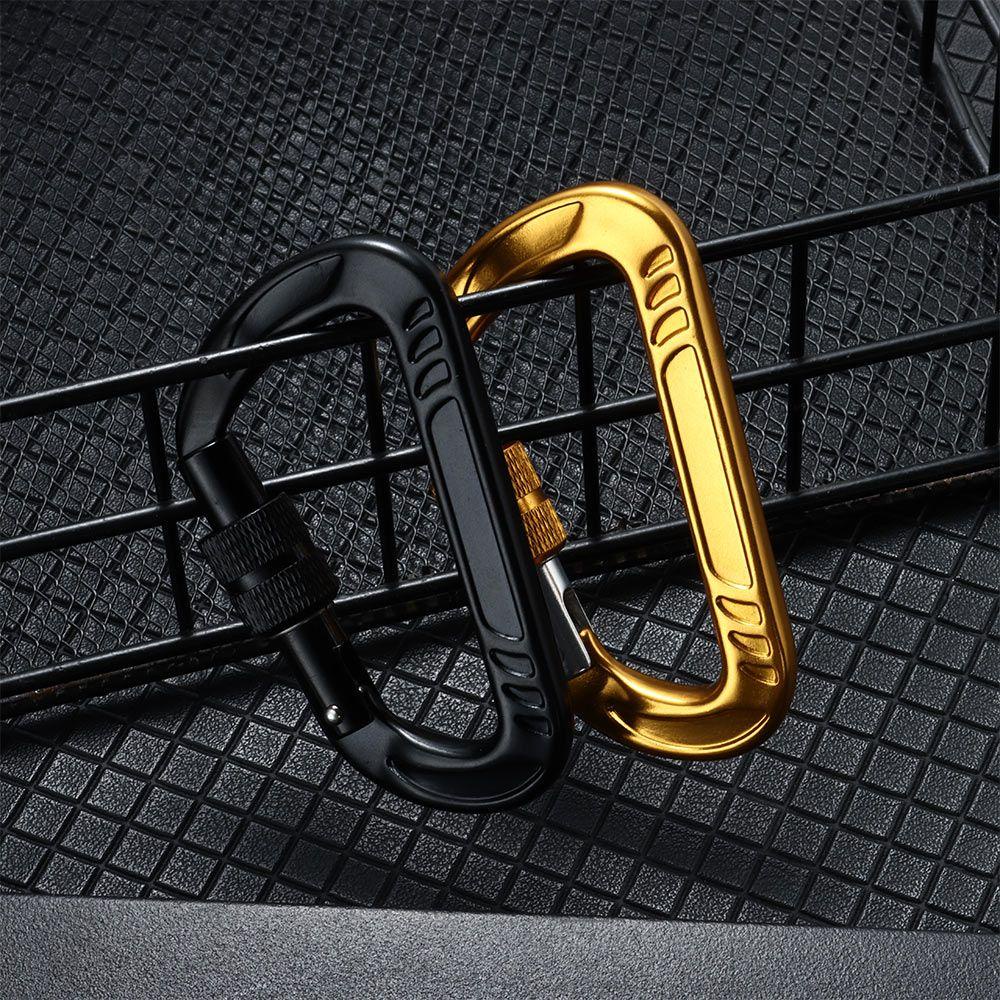 Móc Khóa Carabiner Leo Núi 2 Màu Hình Chữ D Tháo Lắp Nhanh
