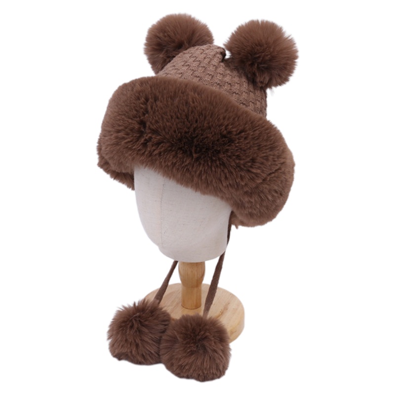 Mũ Len Dệt Kim Thiết Kế Hoạt Hình Dễ Thương Thời Trang Thu Đông