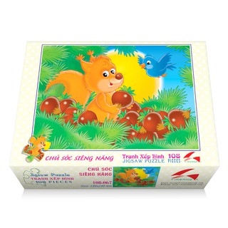 Tranh xếp hình 108 mảnh - Chú sóc siêng năng