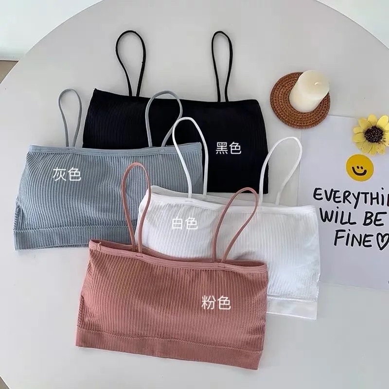 Áo Bra Quây Nữ Màu Đen Trắng Chất Cotton Dây Sợi Bún Co Dãn Bốn Chiều Thấm Hút Mồ Hôi Loại 1 Dễ Mix Đồ