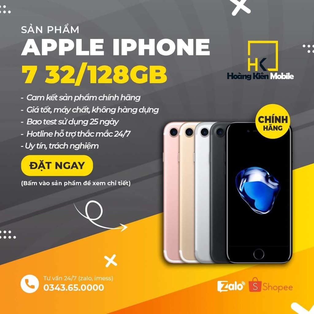 [Chính Hãng] Điện thoại IPHONE 7 lock 32G