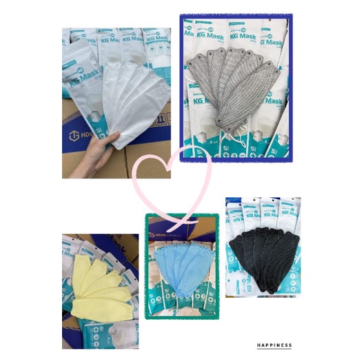 Khẩu Trang 4D KG Mask Loại KF94 4 Lớp Kháng Khuẩn 1 Túi 5 Chiếc