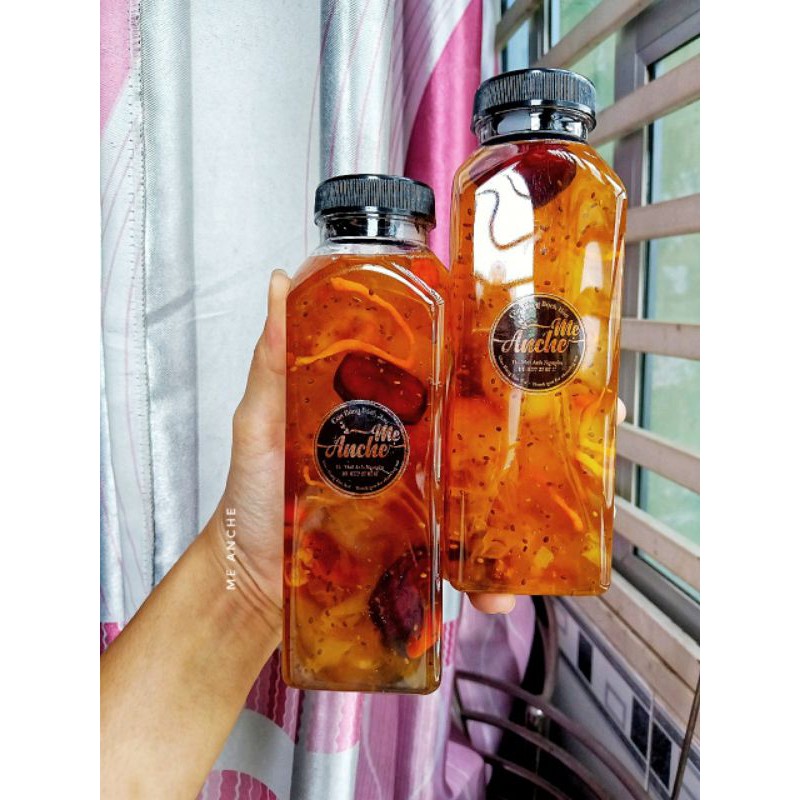 Combo 3 Chai 330ml Cổ Rộng Vuông Hoặc Tròn Đựng Chè Dưỡng Nhan | BigBuy360 - bigbuy360.vn