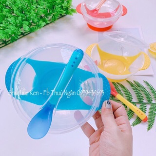 Bát chống đổ kèm thìa báo nóng